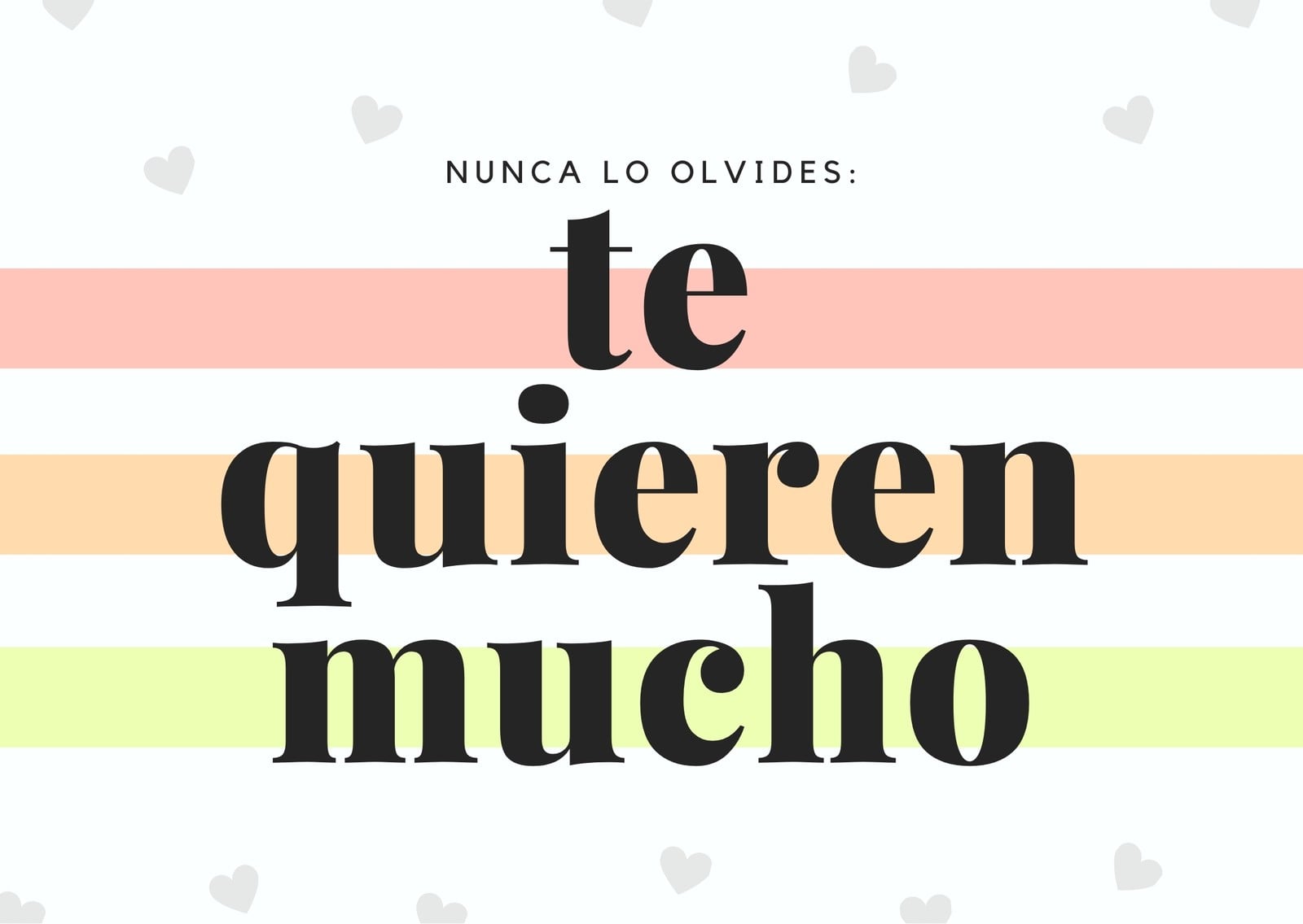 Colores Pastel Corazón Serif Amor Postal