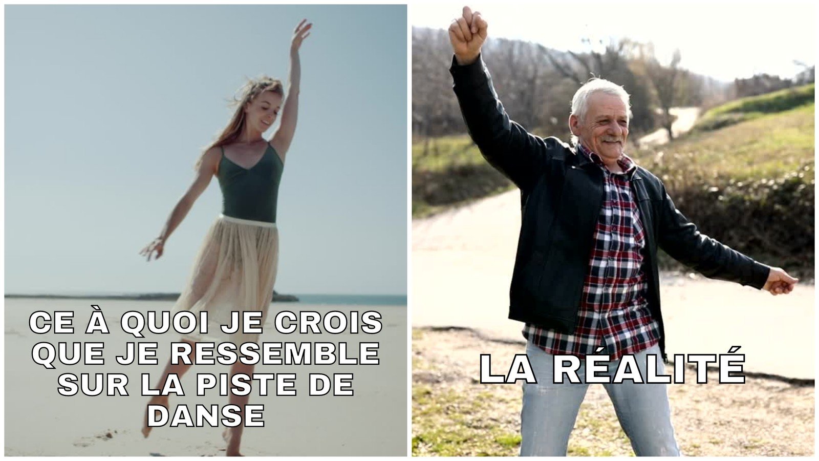 Blanc Réalité Danse Amusant Mème 16/9 Vidéo