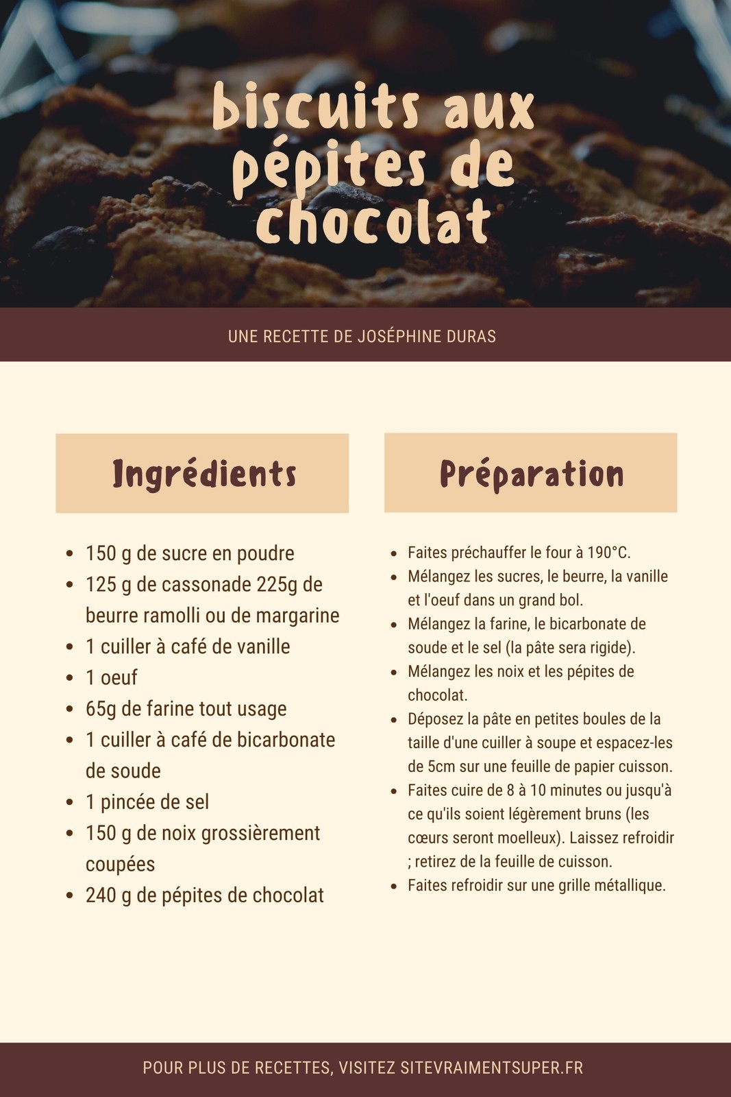 Marron Crème Cookies Général Recette Carte Marron Crème Cookies Général Recette Carte