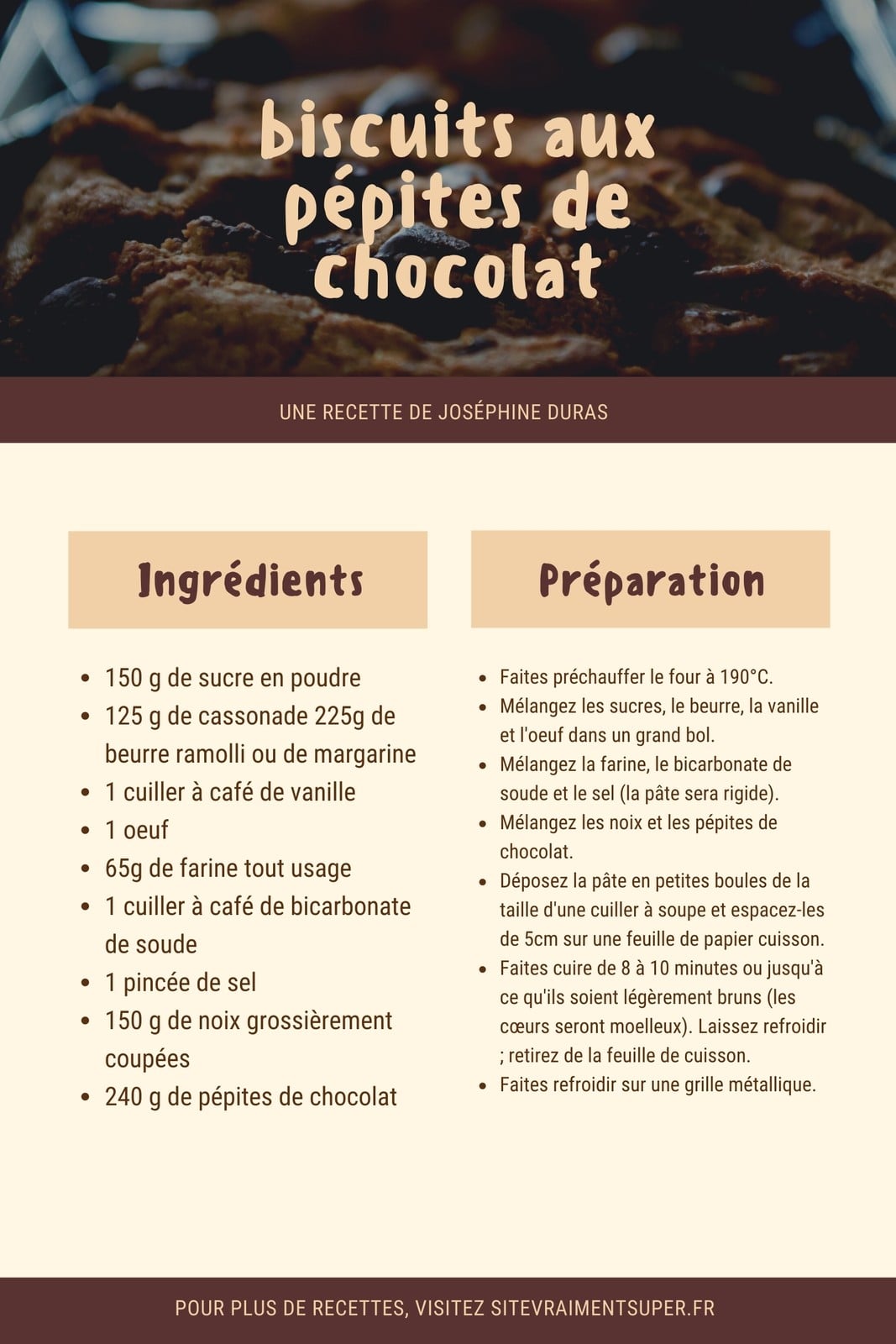 Marron Crème Cookies Général Recette Carte Marron Crème Cookies Général Recette Carte