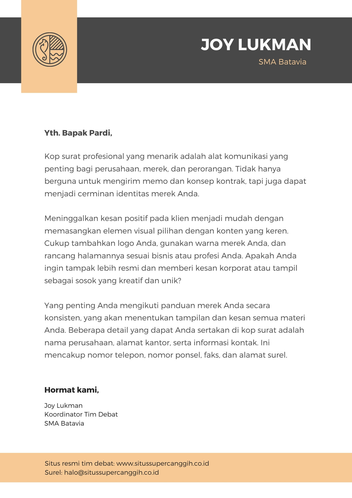 Kop Surat Sekolah Modern Khaki Abu-Abu Kop Surat Sekolah Modern Khaki Abu-Abu