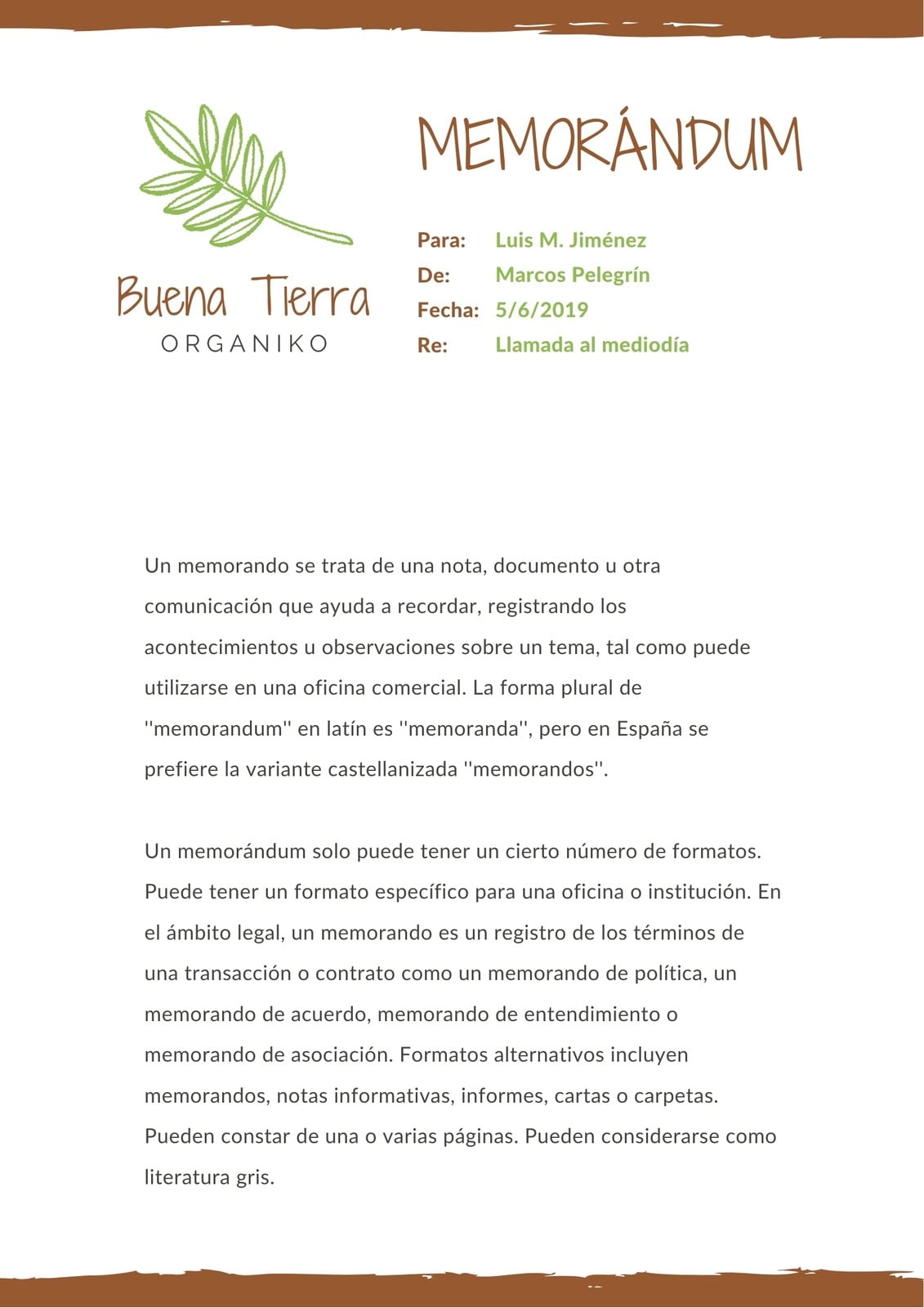 Hoja Icono Verde y Marrón Comunicado Hoja Icono Verde y Marrón Comunicado