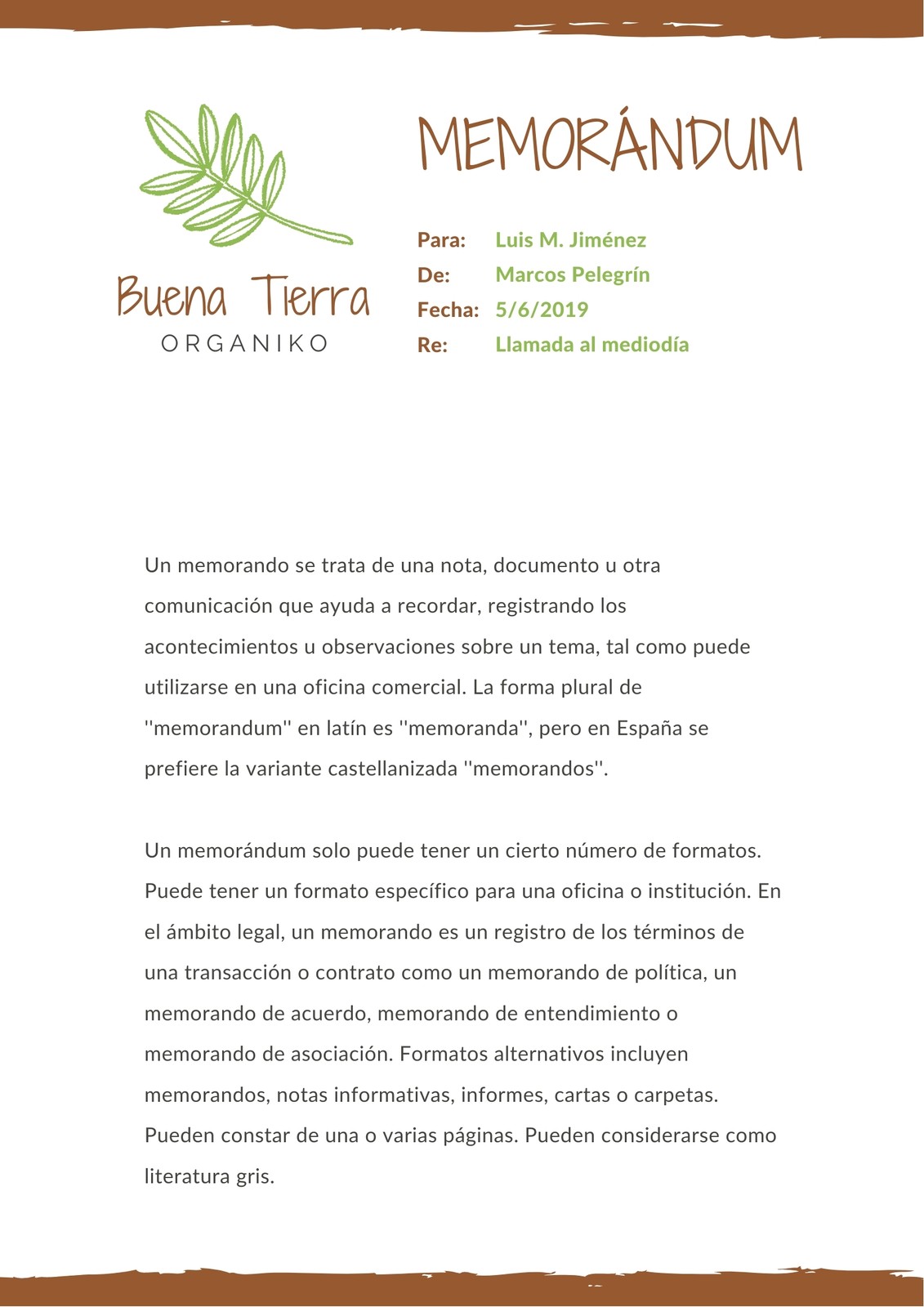 Hoja Icono Verde y Marrón Comunicado Hoja Icono Verde y Marrón Comunicado