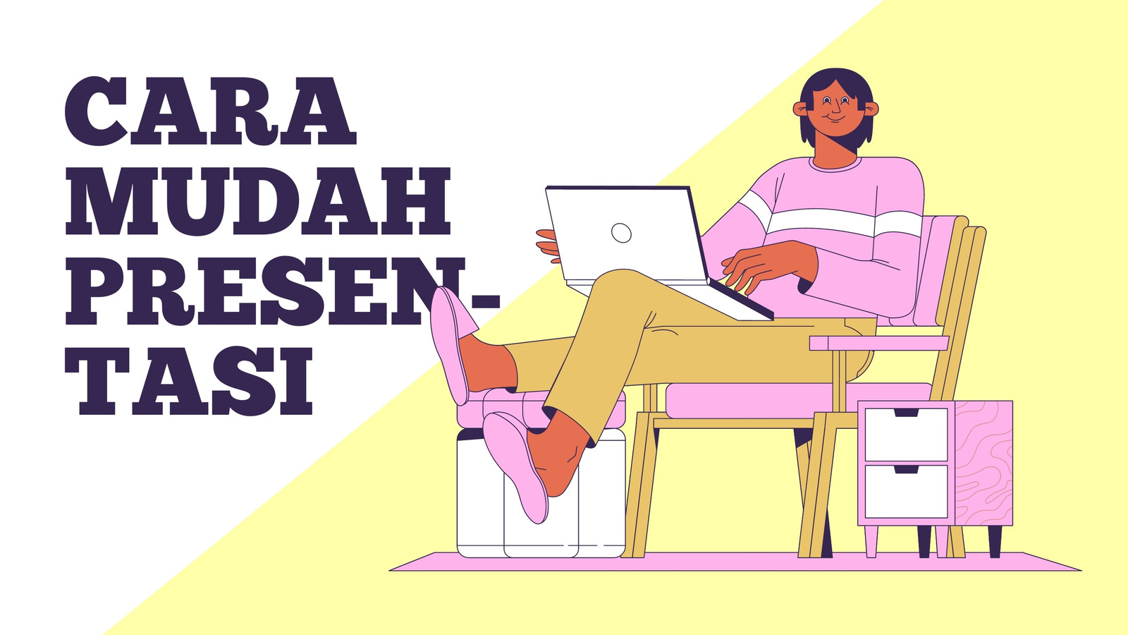 Presentasi Bisnis Suasana Kerja Jarak Jauh Bergaris Tipis Ilustratif Merah Muda dan Kuning Presentasi Bisnis Suasana Kerja Jarak Jauh Bergaris Tipis Ilustratif Merah Muda dan Kuning