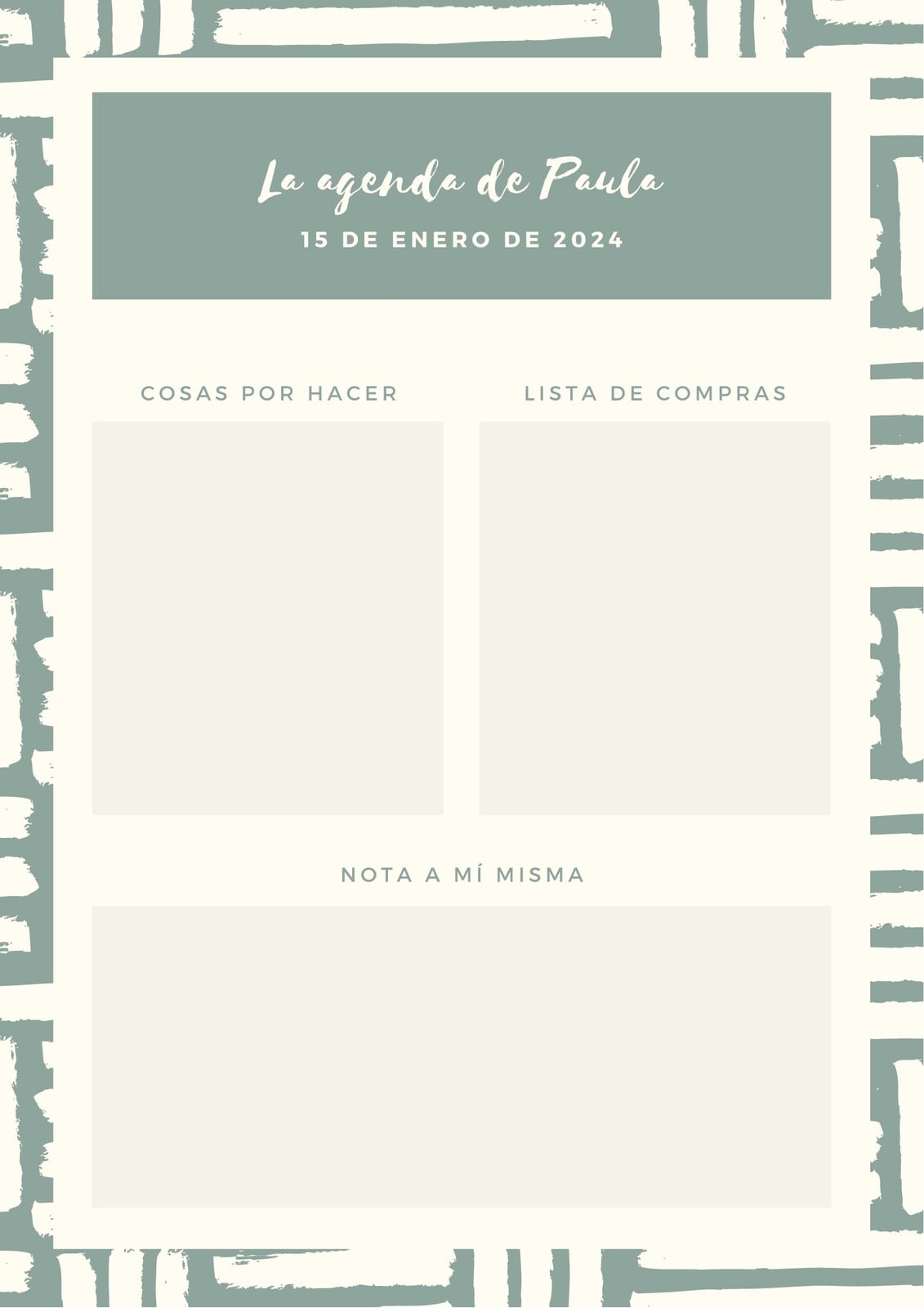 Verde Pinceladas Agenda Agenda Semanal Verde Pinceladas Agenda Agenda Semanal