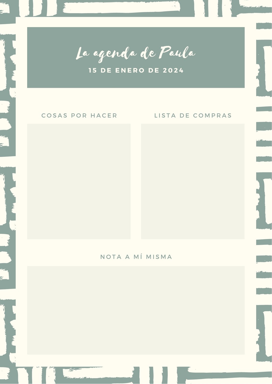 Verde Pinceladas Agenda Agenda Semanal Verde Pinceladas Agenda Agenda Semanal