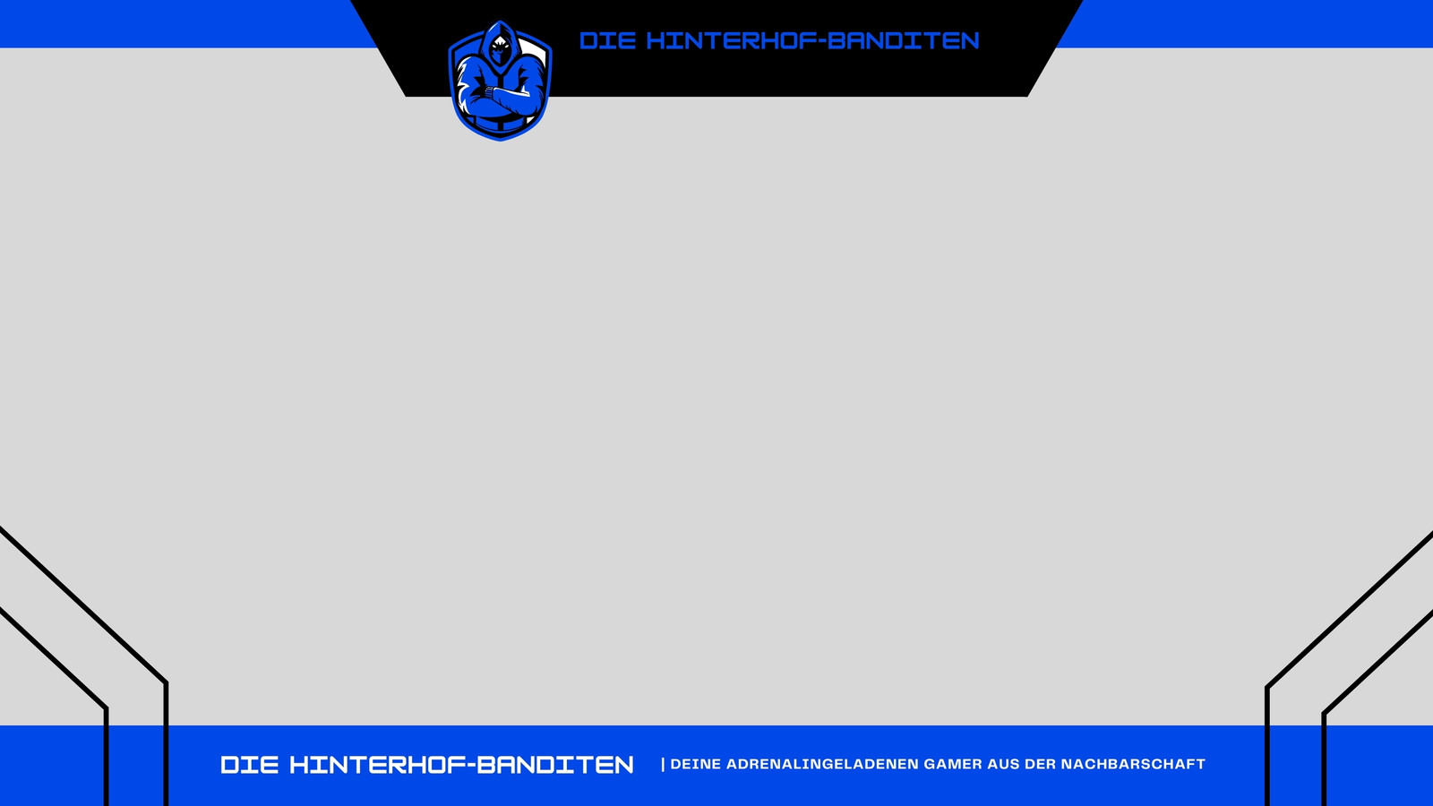 Blau und Schwarz Linien Sauber Minimalismus Twitch Overlay Blau und Schwarz Linien Sauber Minimalismus Twitch Overlay