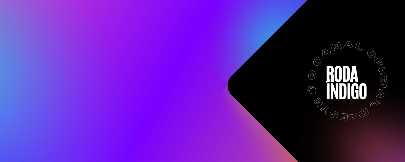 Rosa Azul e Preto Gradiente Banner para Twitch Rosa Azul e Preto Gradiente Banner para Twitch