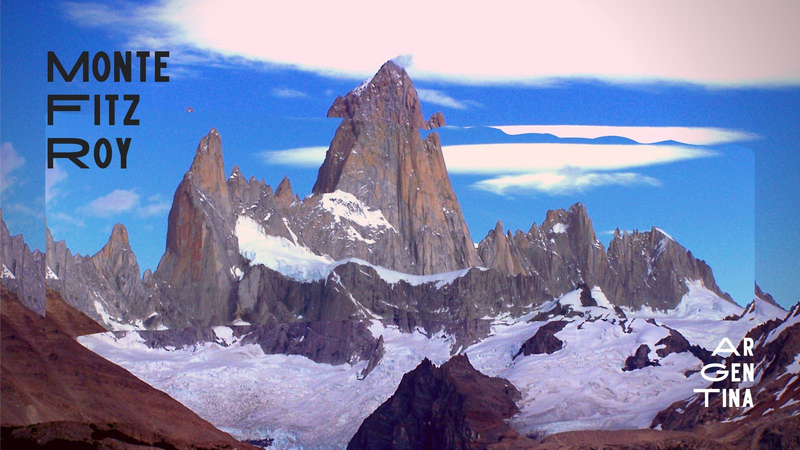Celeste con Fotografía del Monte Fitz Roy Fondo Virtual Celeste con Fotografía del Monte Fitz Roy Fondo Virtual