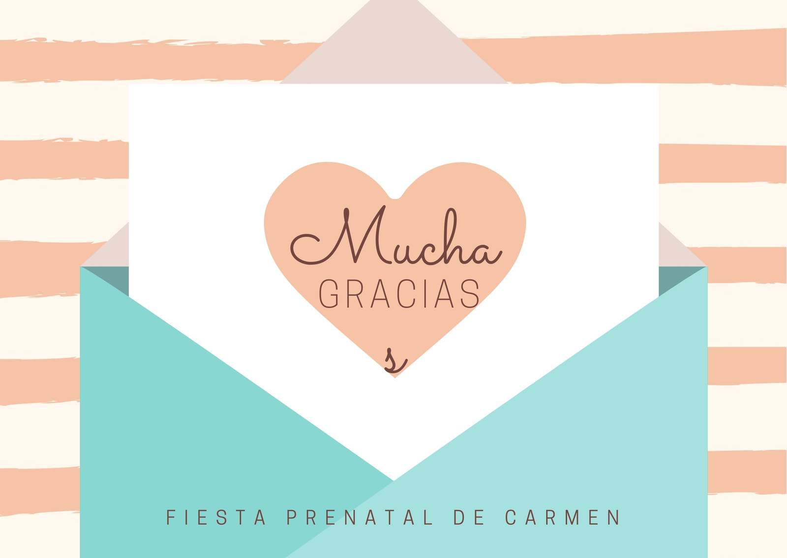 Verde Marrón Pastel Fiesta Prenatal Agradecimiento Tarjeta Verde Marrón Pastel Fiesta Prenatal Agradecimiento Tarjeta