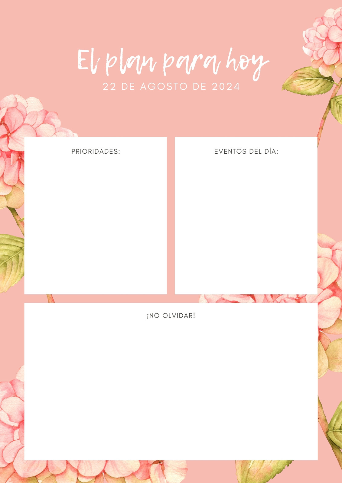 Rosado y Blanco Acuarela Floral Agenda Rosado y Blanco Acuarela Floral Agenda