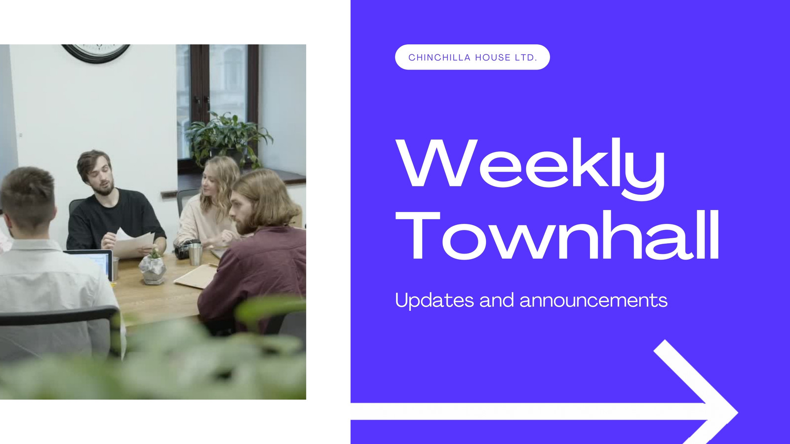  Blue and White Bold Modern Announcement / Update Video