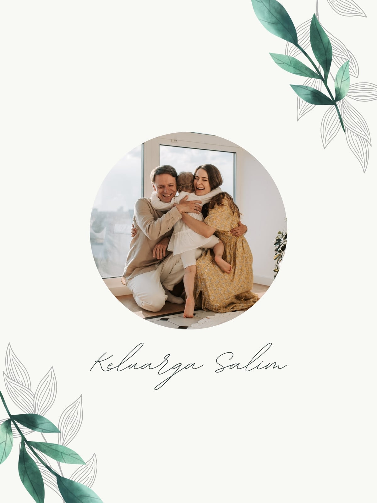 Album Foto Keluarga Lembut Hijau dan Krem Album Foto Keluarga Lembut Hijau dan Krem