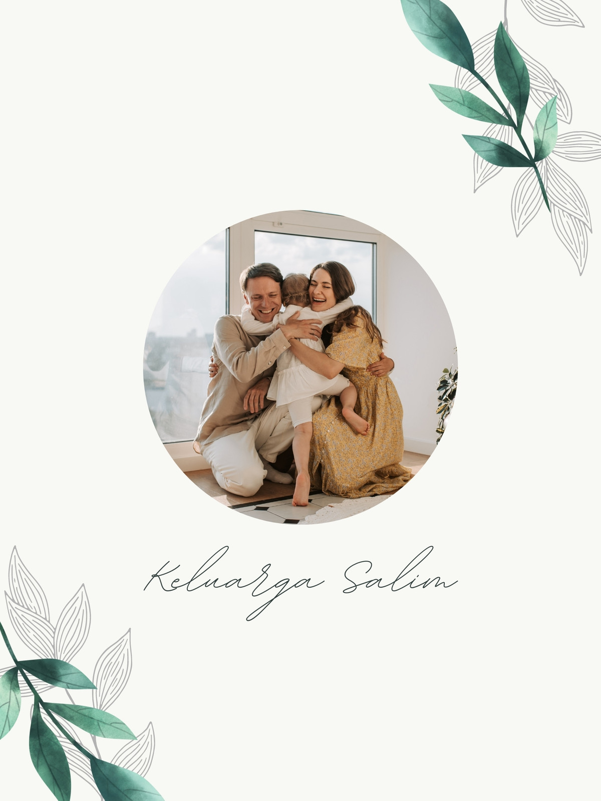 Album Foto Keluarga Lembut Hijau dan Krem Album Foto Keluarga Lembut Hijau dan Krem