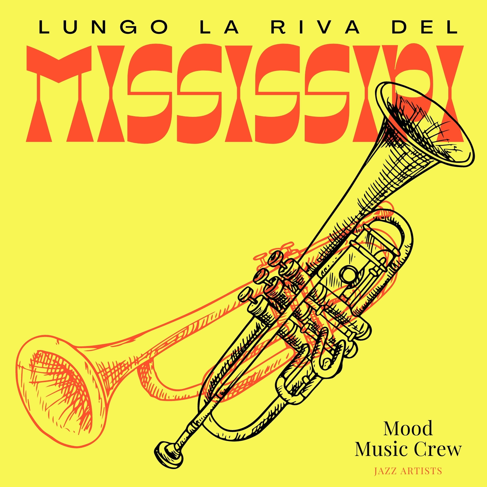 Album cover, giallo, disegno, tratto, tromba, mississipi, musica, jazz Album cover, giallo, disegno, tratto, tromba, mississipi, musica, jazz