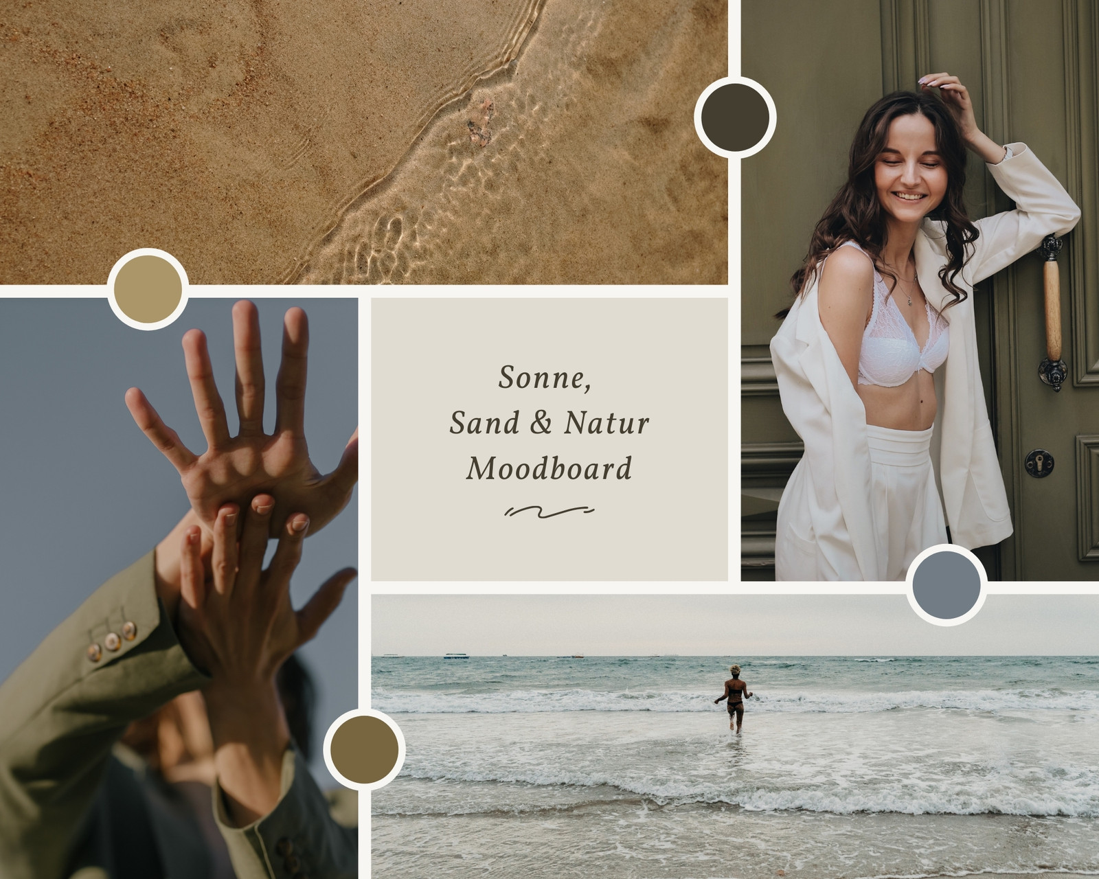 Braun und Grün Sauber Raster Farbe Inspiration Moodboard Foto-Collage Braun und Grün Sauber Raster Farbe Inspiration Moodboard Foto-Collage