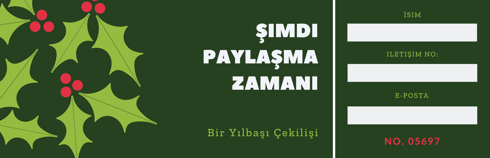 Yeşil Kutlu Yılbaşı Çekilişi Bilet Yeşil Kutlu Yılbaşı Çekilişi Bilet