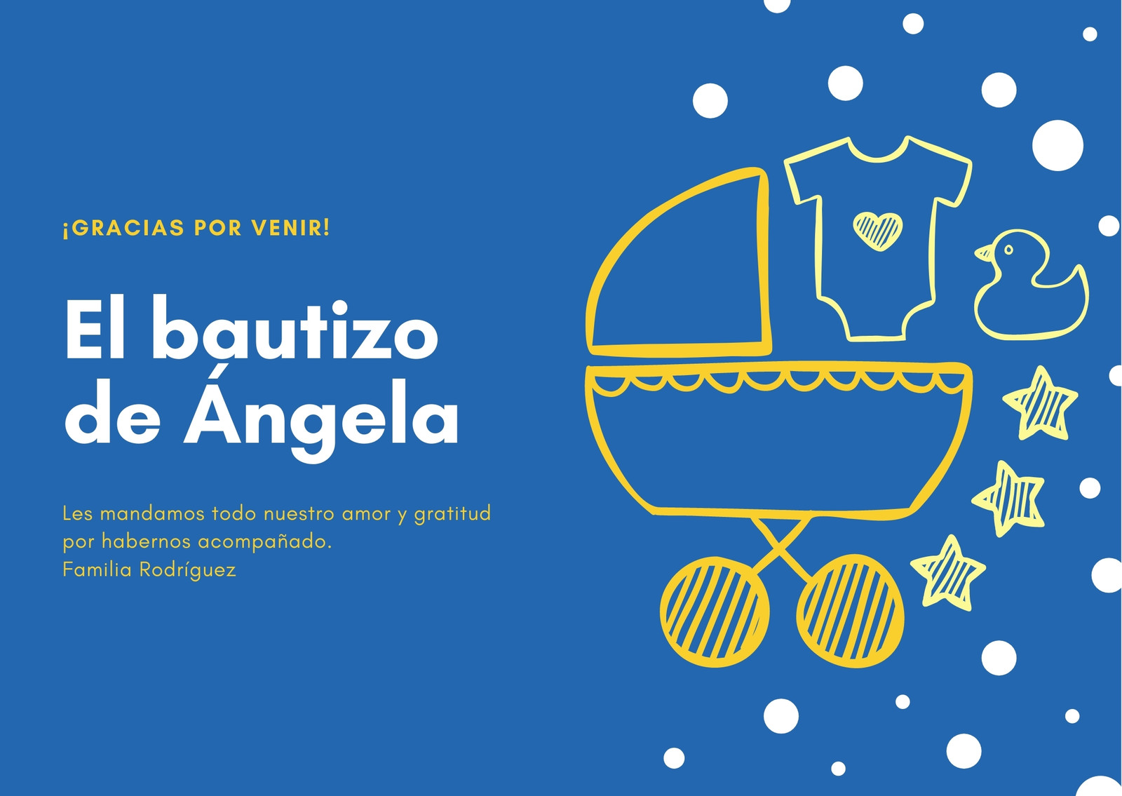 Azul Carriola Bautizo Agradecimiento Tarjeta Azul Carriola Bautizo Agradecimiento Tarjeta