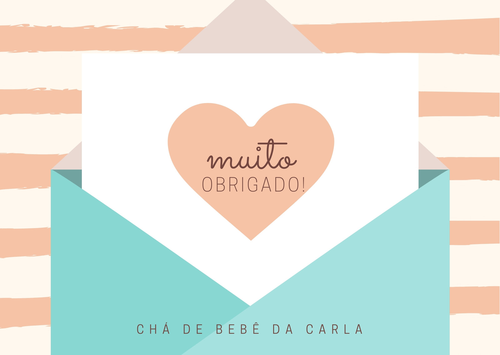 Pastel Chá de Bebê Agradecimento Cartão Pastel Chá de Bebê Agradecimento Cartão