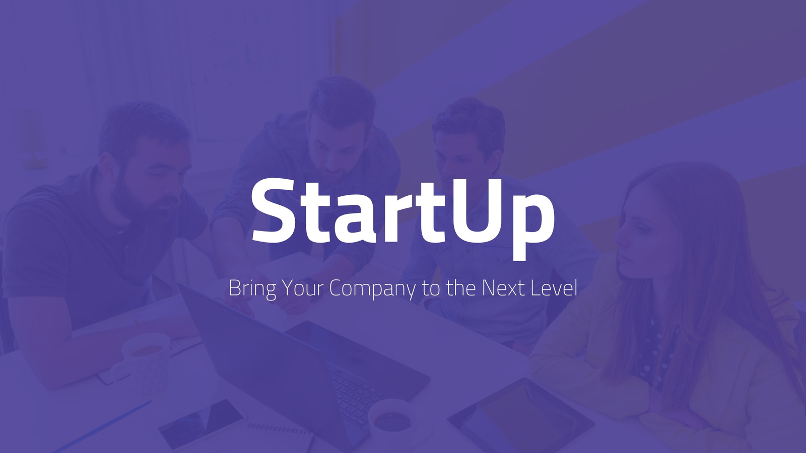 Purple Professional Clean Startup Presentation Template