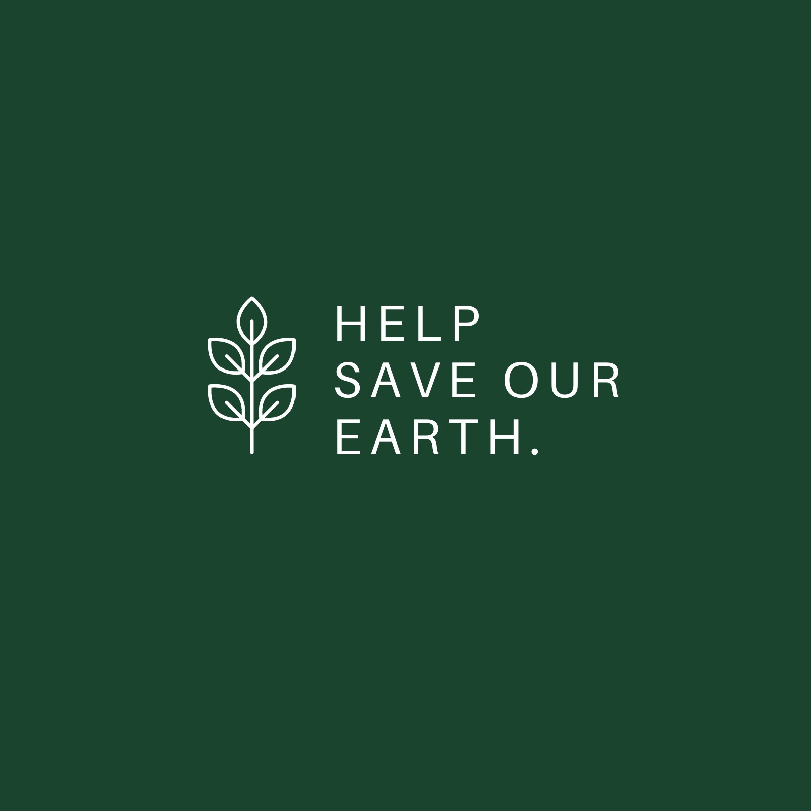 Green Help Save Our Earth Logo