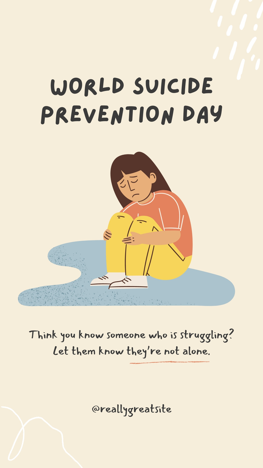 Illustrated World Suicide Prevention Day Instagram Story