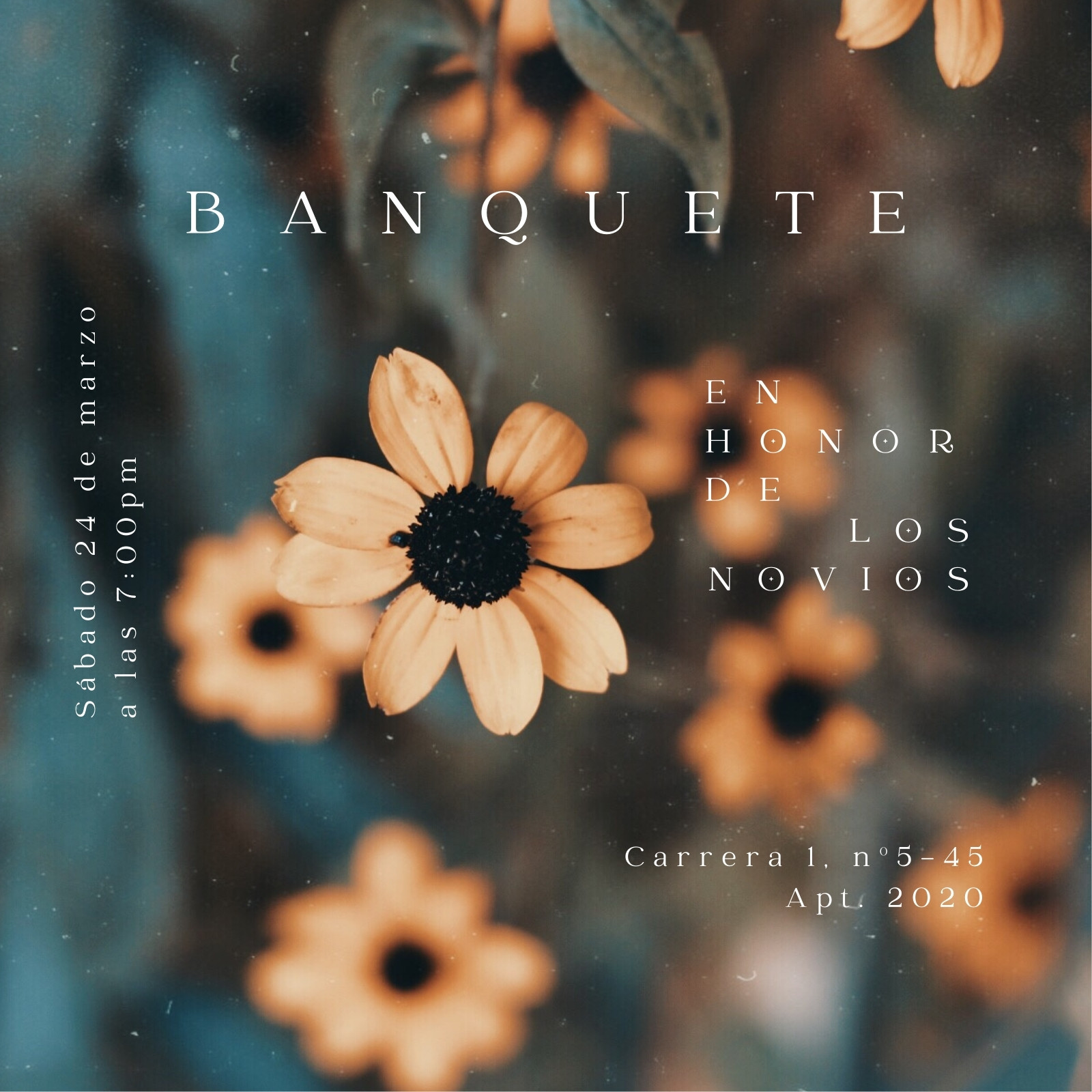 Invitación de boda natural con fotografía y letras blancas Invitación de boda natural con fotografía y letras blancas