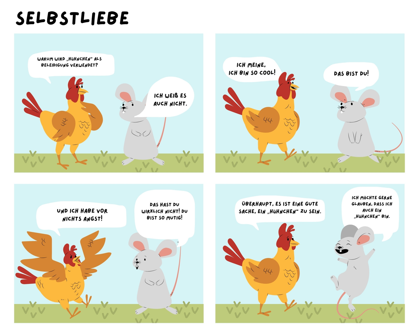 Bunt Tiere 4 Panel Comicstrip Bunt Tiere 4 Panel Comicstrip
