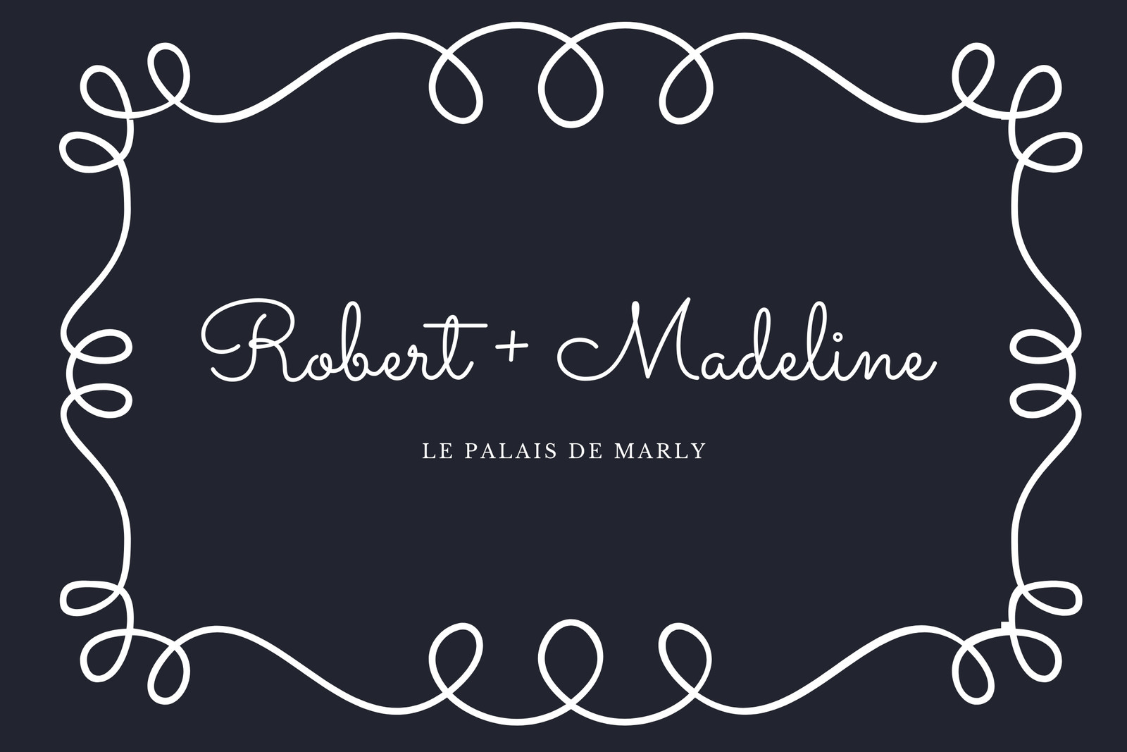 Noir et Blanc Bordé Mariage Étiquette Noir et Blanc Bordé Mariage Étiquette