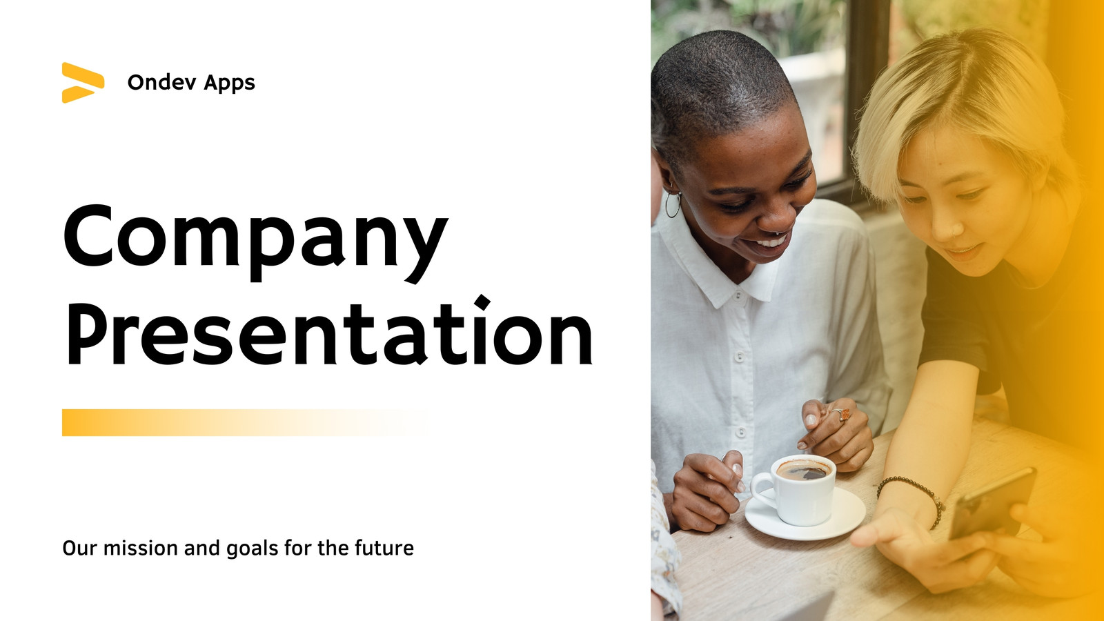 Yellow Professional Gradient App Development Company Presentation