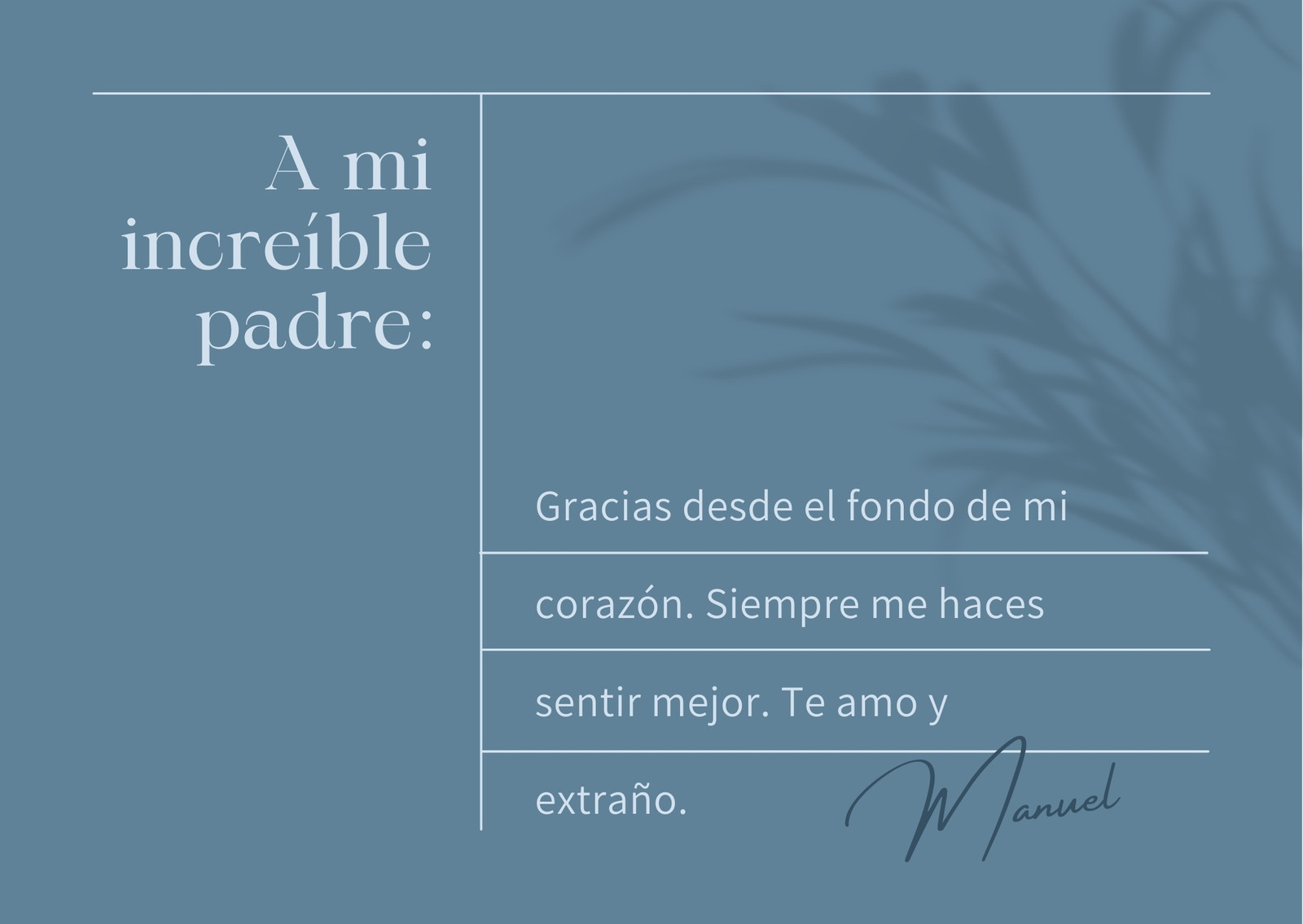 Azul Minimalista Elegante Gracias Miembro de la Familia Tarjeta Electrónica