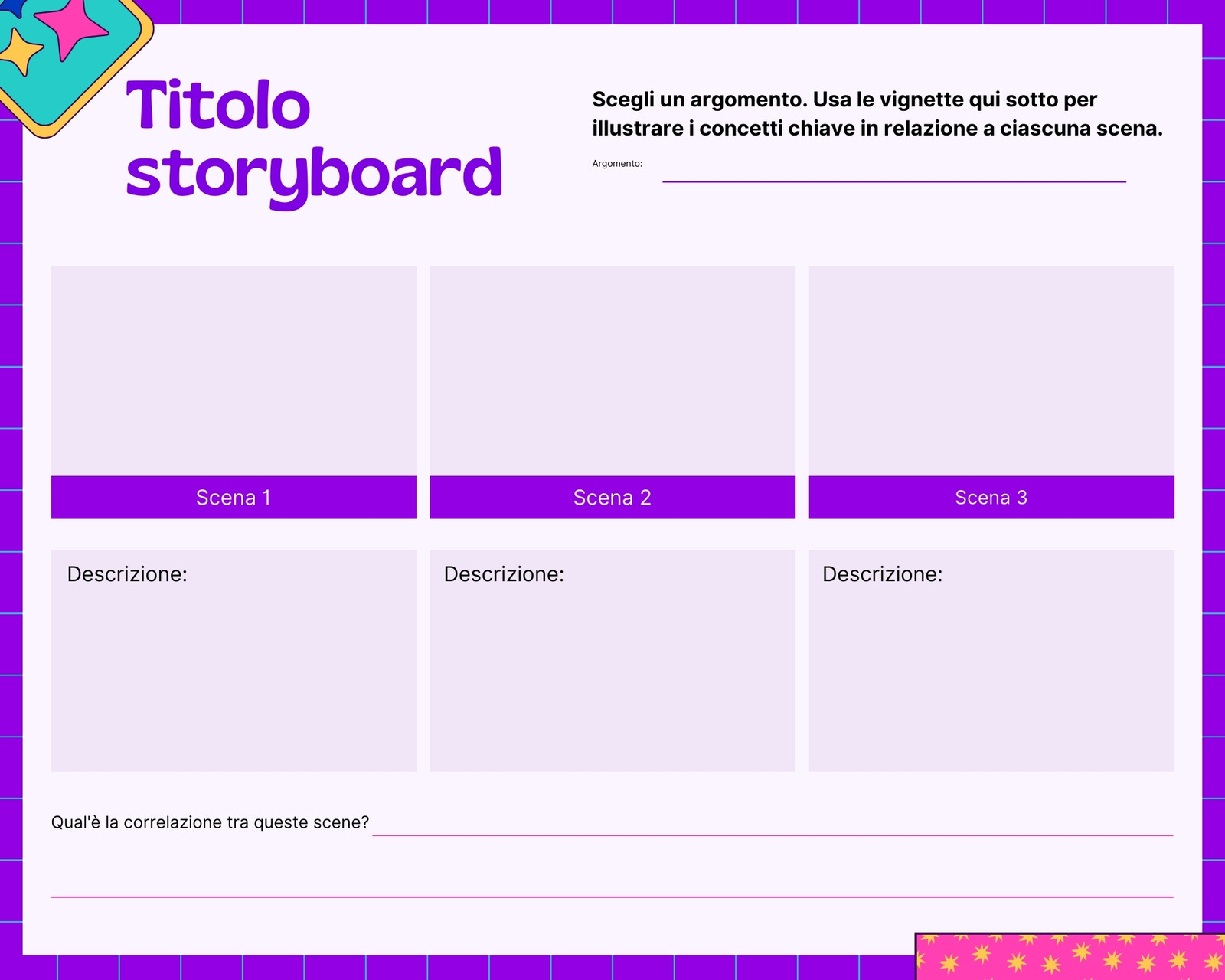 Viola vivace storia storyboard Viola vivace storia storyboard