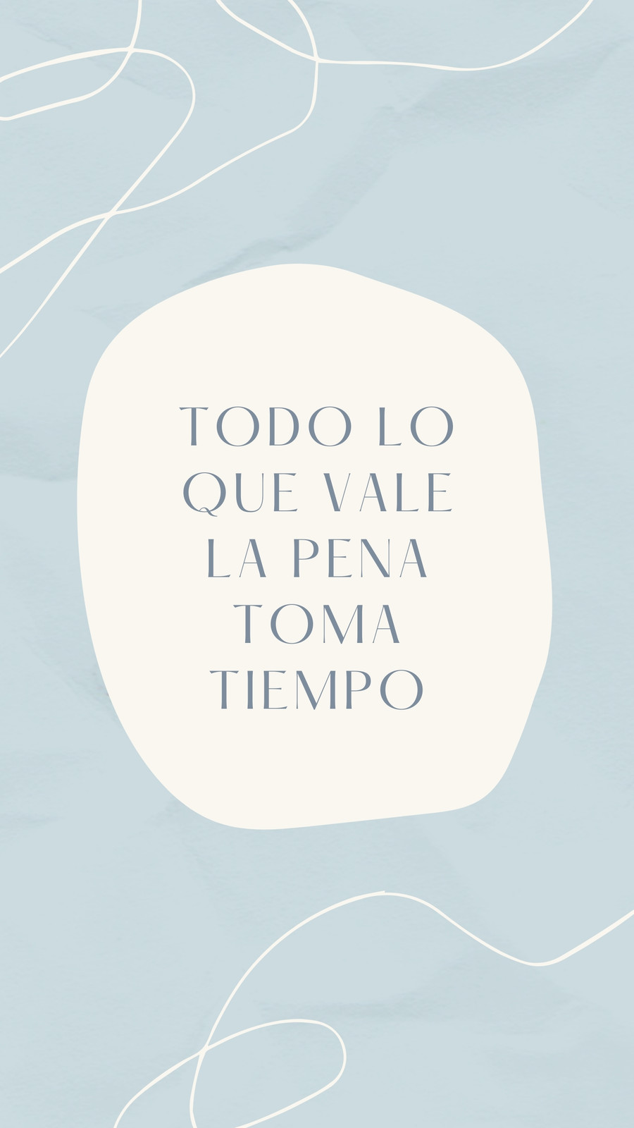 Azul y Beige Abstracto Frase Historia de Instagram