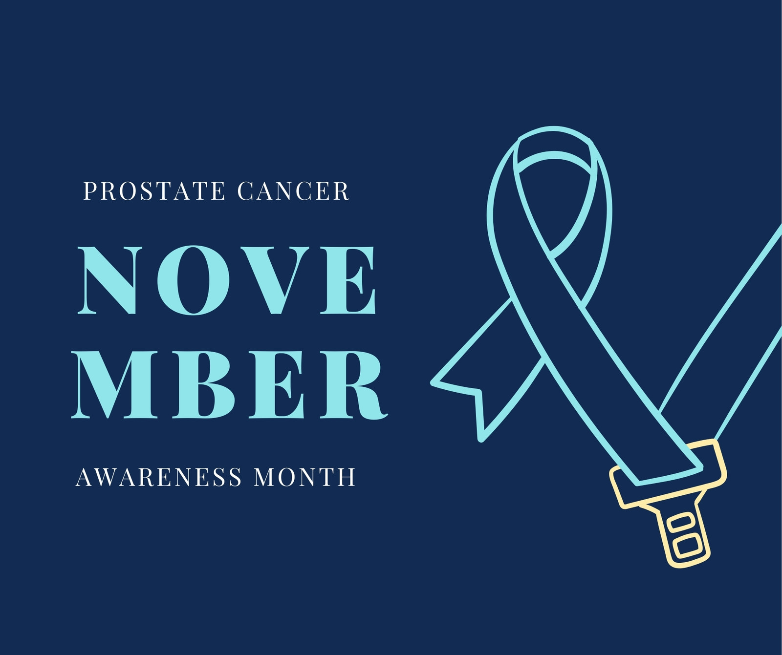 Blue Movember Prostate Cancer Awareness Month Facebook Post
