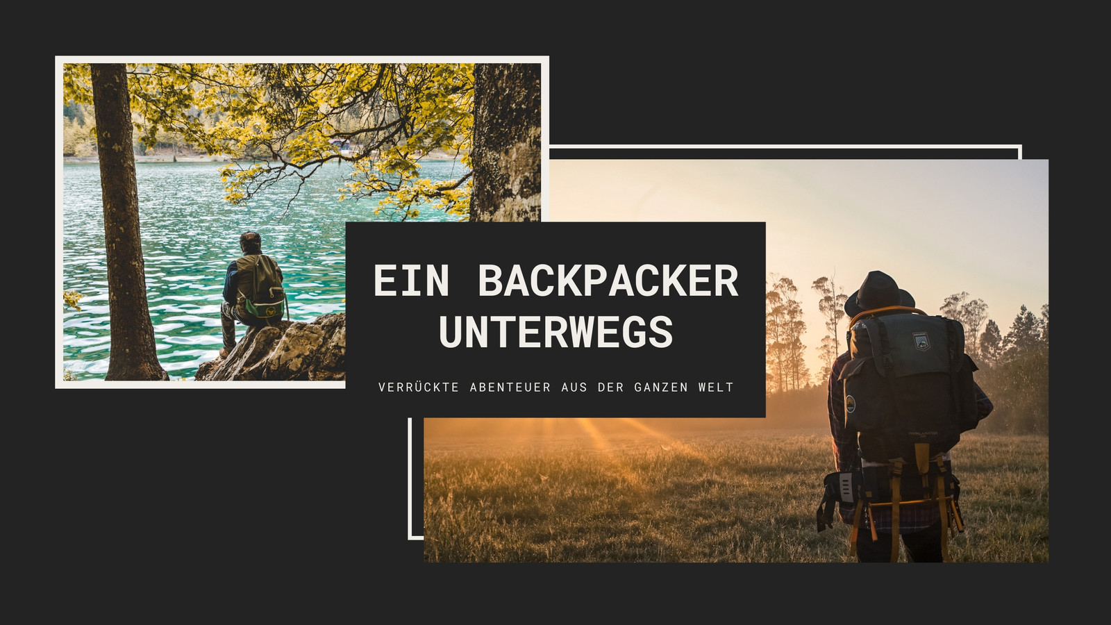 Schwarze und Weiß Foto Reisen Influencer Digital Brutalismus YouTube-Banner Schwarze und Weiß Foto Reisen Influencer Digital Brutalismus YouTube-Banner