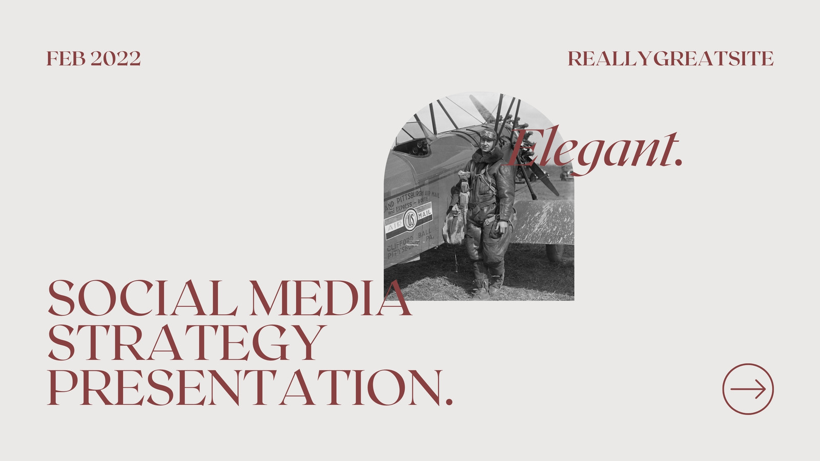 Red & White Elegant Social Media Strategy Presentation