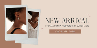 Brown Minimalist New Arrival Promo Banner