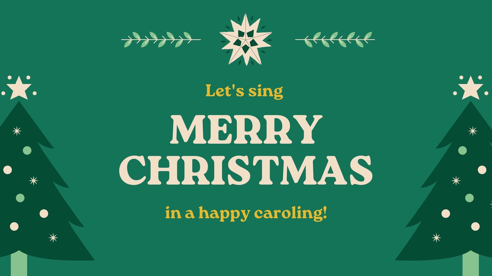 Green and Beige Festive Typographic Christmas Presentation