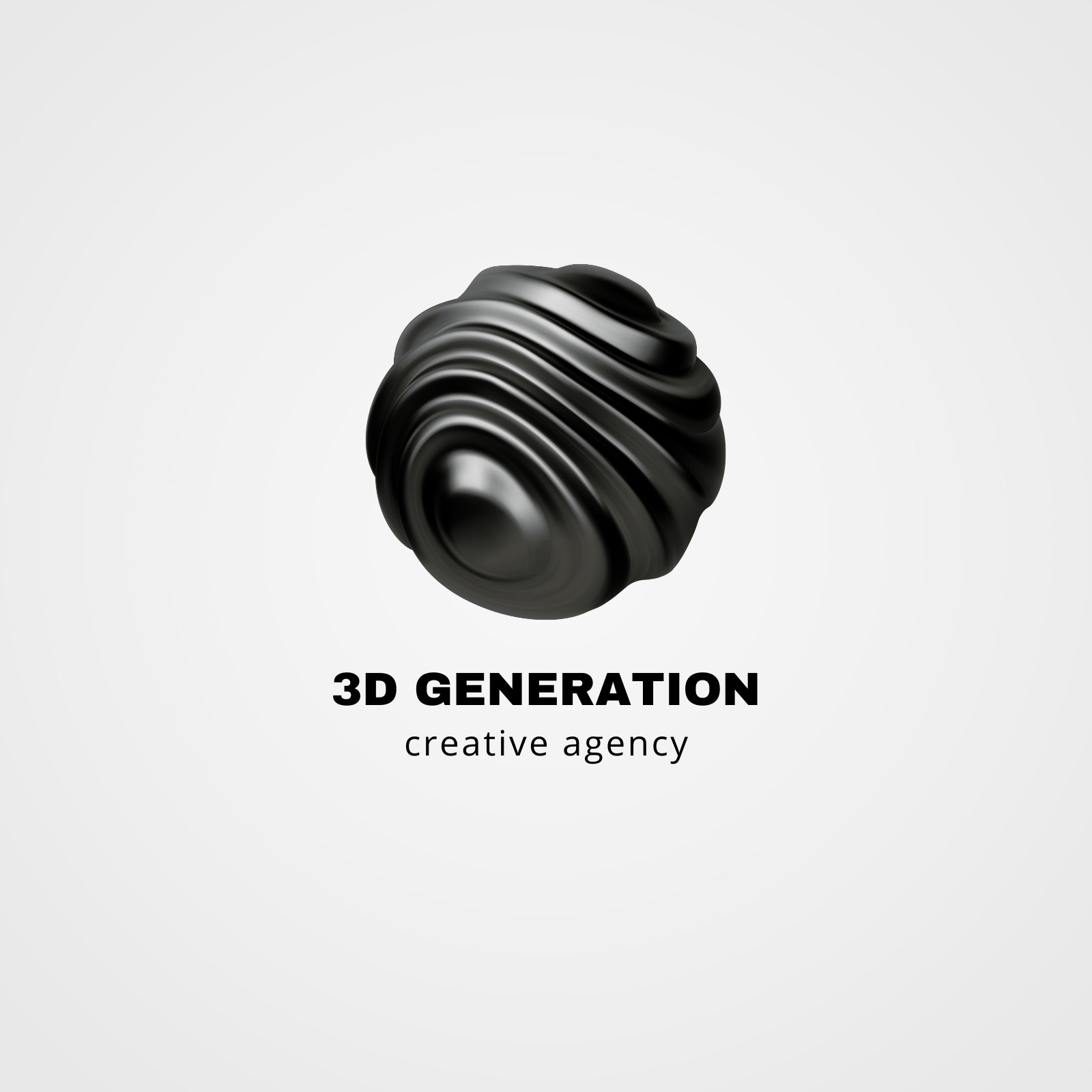 3d generation creative agency Logo 3d generation creative agency Logo