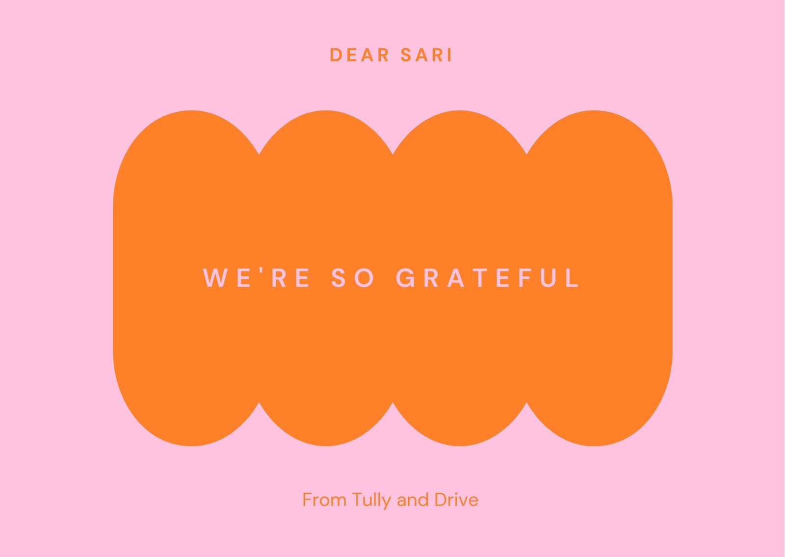 Pink and Orange Bold Elegance Business Thank You Postcard Pink and Orange Bold Elegance Business Thank You Postcard