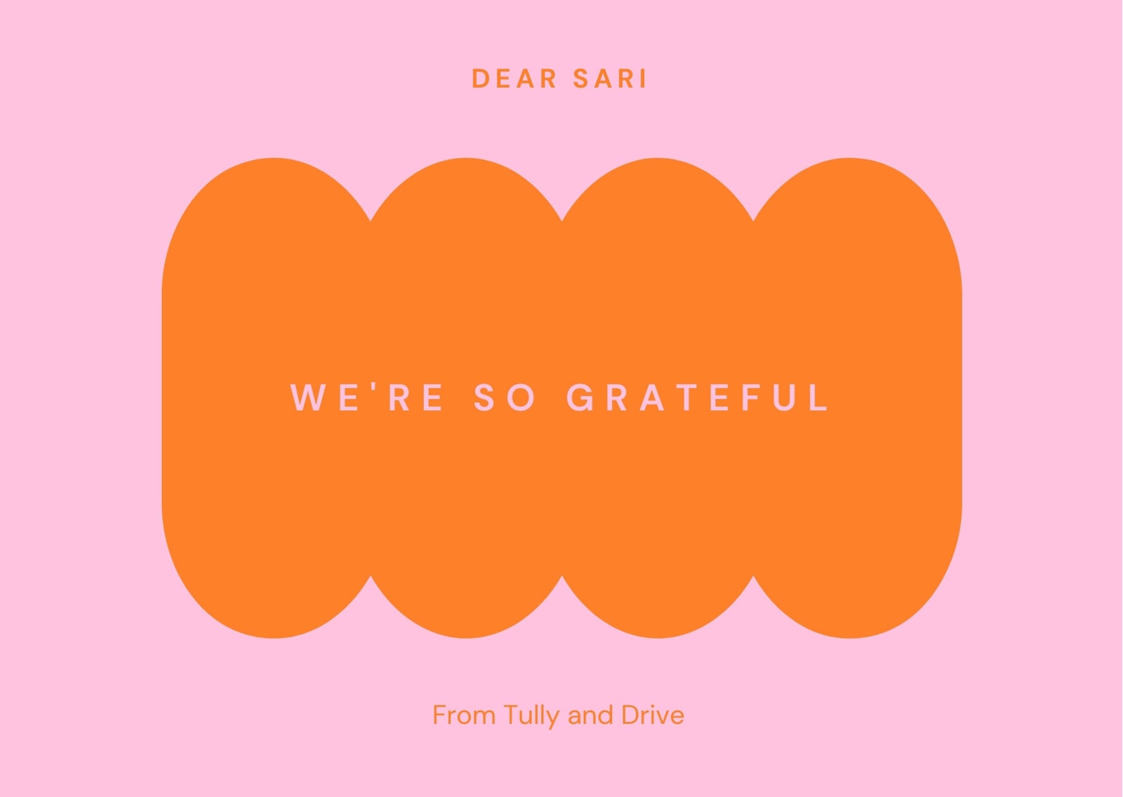 Pink and Orange Bold Elegance Business Thank You Postcard Pink and Orange Bold Elegance Business Thank You Postcard