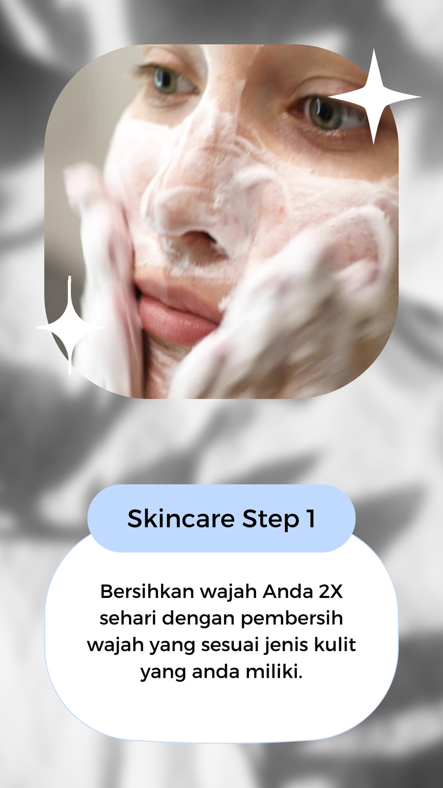 Tahapan Skincare Latar Belakang Tiktok Instagram Reels Biru Modern Minimalis Tahapan Skincare Latar Belakang Tiktok Instagram Reels Biru Modern Minimalis