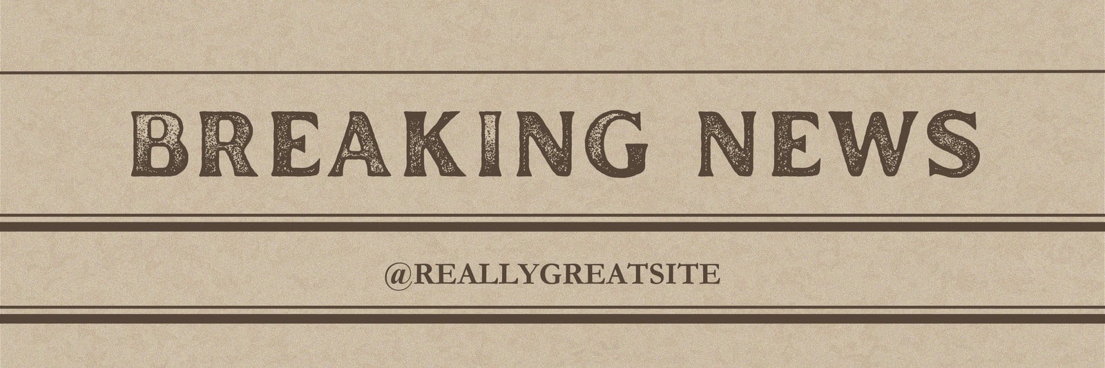Beige Vintage Newspaper Twitter Header
