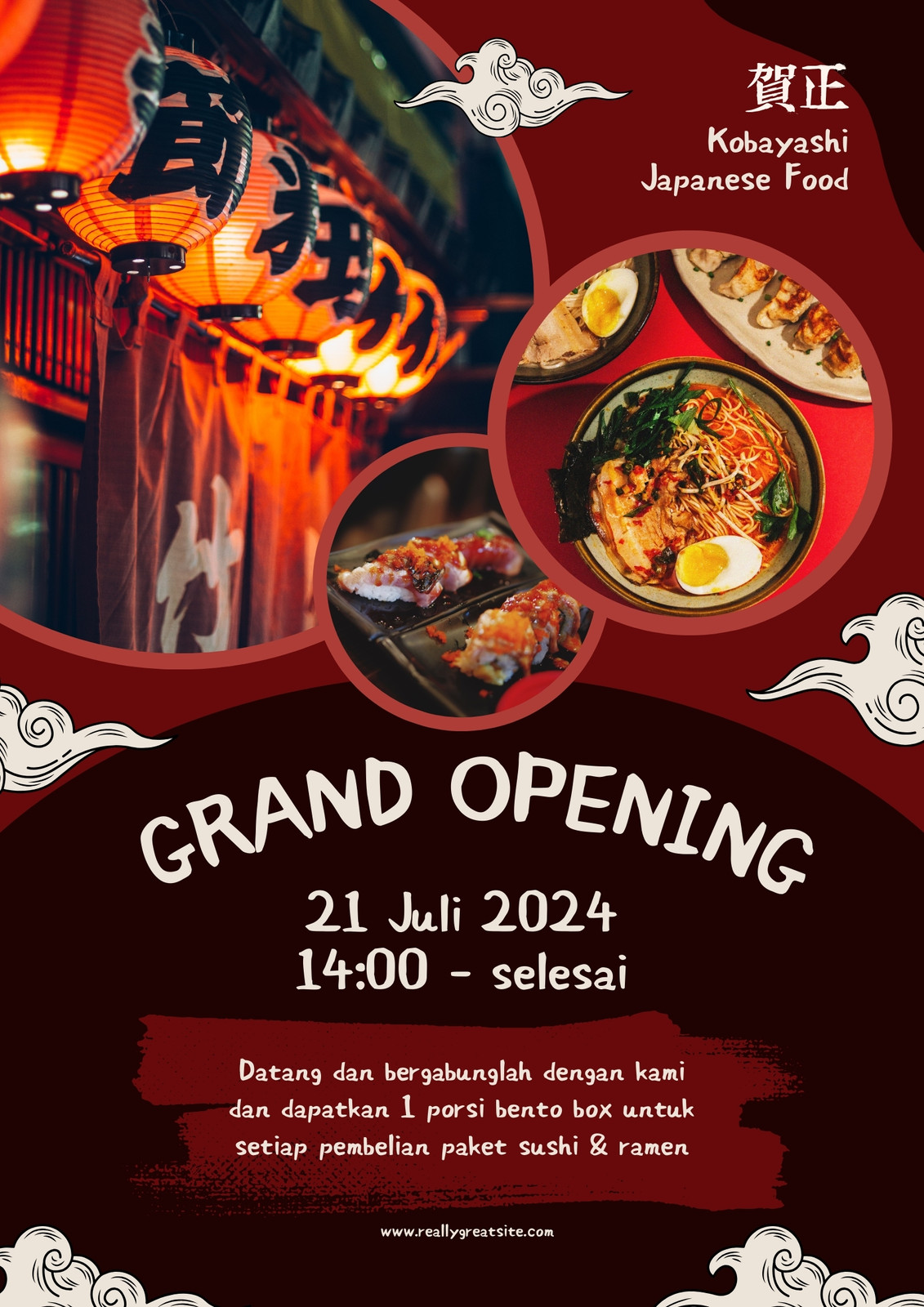 Gratis desain contoh grand opening - Canva
