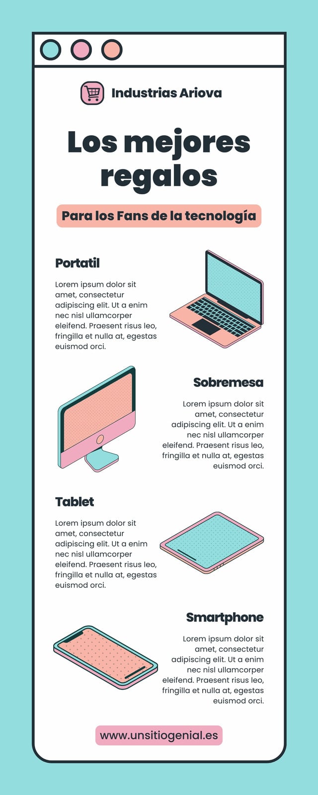 Infografía Lista de Regalos Tecnología Moderno Multicolor