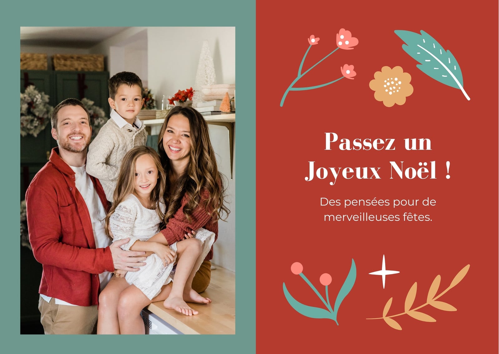 Carte de Noël famille Carte de Noël famille