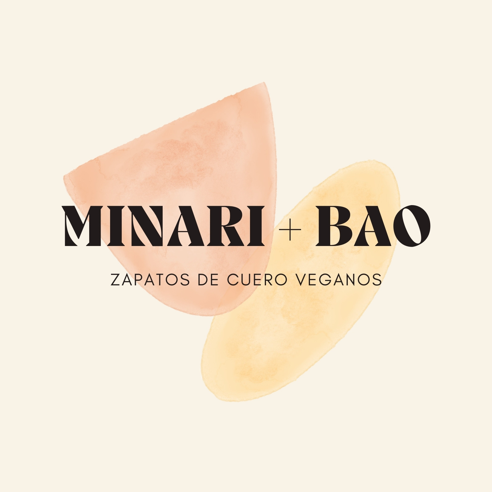 Logotipo de Marca con Formas Orgánicas de Acuarela Naranja y Amarilla
