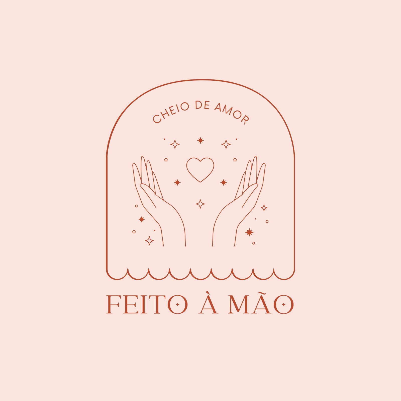 Logotipo de Produtos de Artes e Artesanato Monoline Delicado Rosa Vermelho