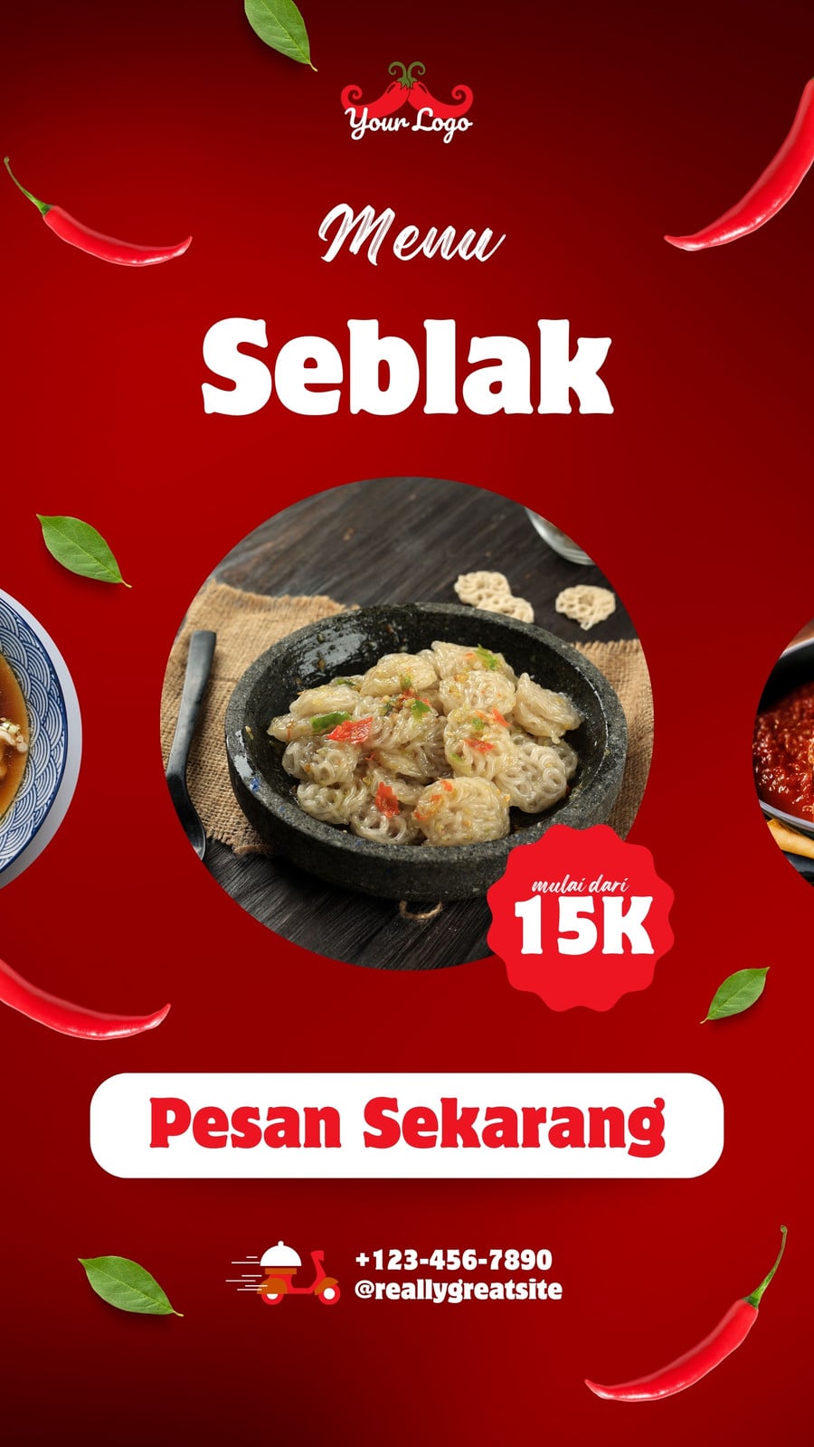 Merah Modern Promosi Makanan Video Seluler Merah Modern Promosi Makanan Video Seluler