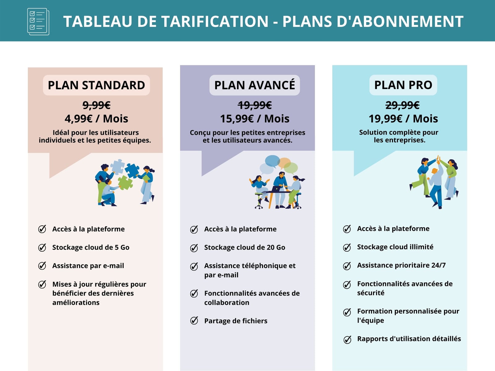 Tableau Comparatif de prix Offre Entreprise Moderne Professionnel Beige Violet Bleu
